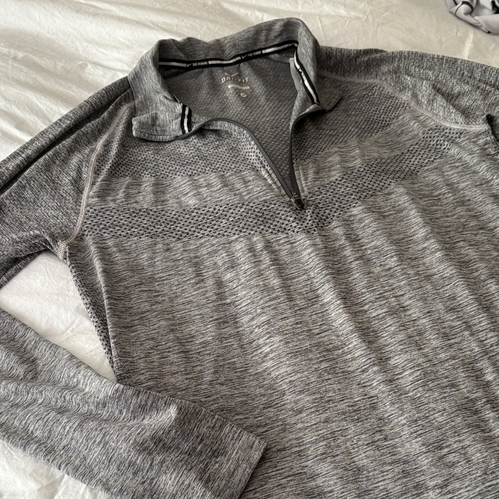 Nike Gray Zip-Up running long sleeve